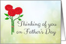 Father’s Day, Thinking of You, Red Roses card