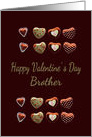 Valentine for Brother, Foil Wrapped Hearts Image card