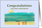 Retirement Congratulations, Beach Scene card