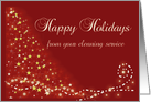 Happy Holidays from Cleaning Service, Stylized Christmas Tree card