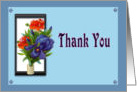 Thank You, Iris and Geranium card