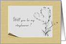 Ring Bearer Request, Simple and Elegant,Beige and Gray card