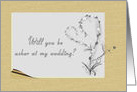 Wedding Usher Request Simple and Elegant Floral card