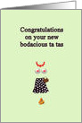 Congratulations Breast Surgery, Funny Fashion Topless Cartoon card