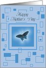 Blue Butterfly, Mid-Century Modern, Mother’s Day card
