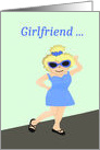 Thanks for Being My Friend, Girlfriend humor, Cartoon Girl card