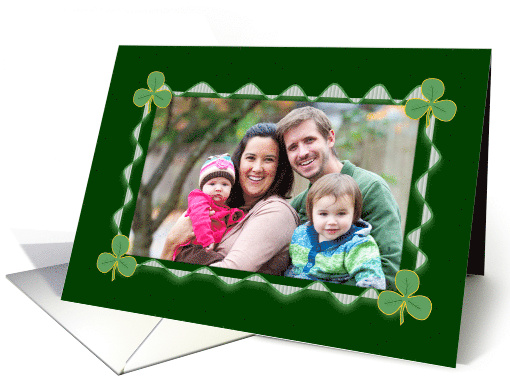 St Patrick's Photo Card Shamrocks card (1011529)