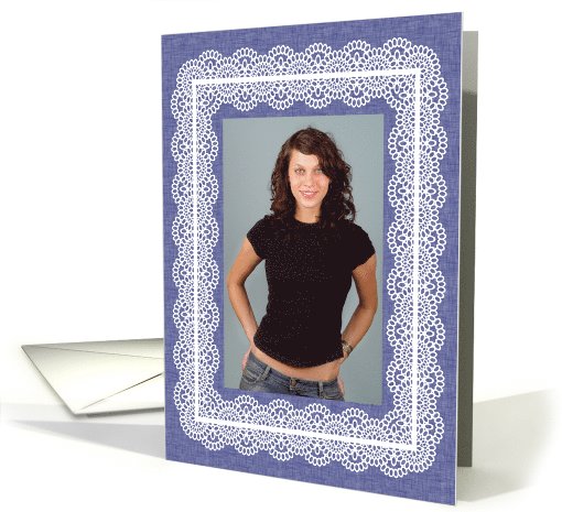 Denim and Lace Photo card (1014497)