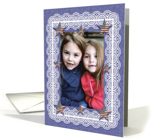 Blue and Lace Americana Country Photo card (1014501)