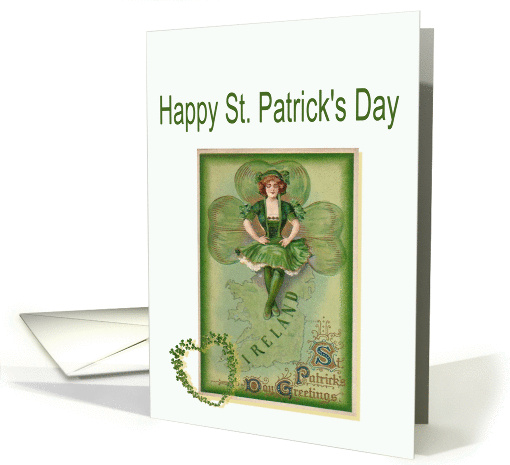 Happy St Patrick's Day vintage postcard card (1031585)