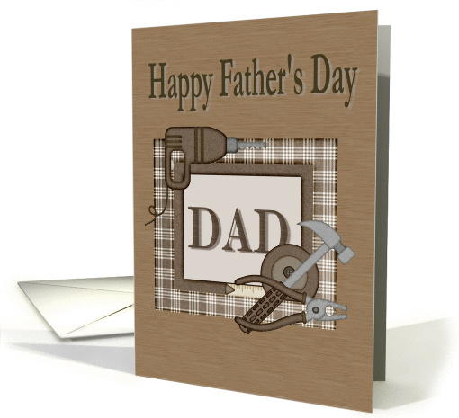 Happy Fathers Day carpenter theme card (1032429)