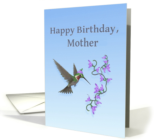 Happy Birthday Mother Ruby Throated Hummingbird card (1033913)