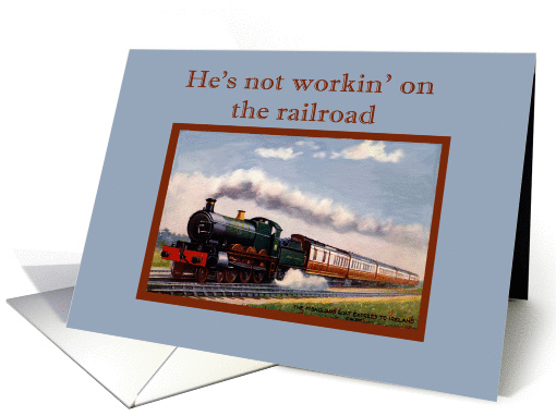 Retirement from Railroad, Vintage Steam Train card (1039817)