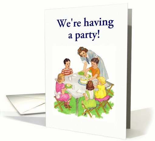 Birthday Party Invitation, vintage image card (1044779)