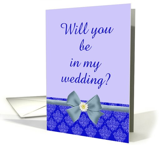 Royal Blue customizable wedding card (1055903)