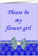 Flower Girl Request, daisy and bow card