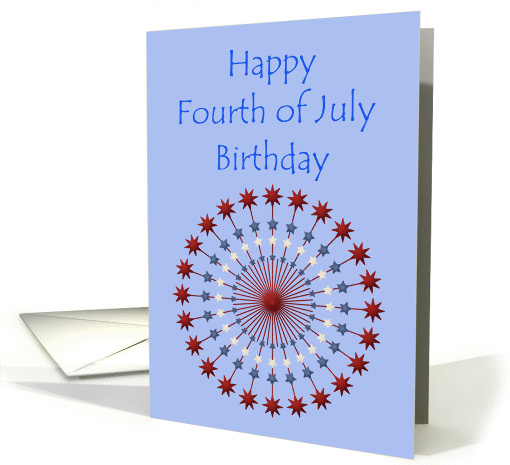 Fourth of July Birthday Patriotic Mandala card (1056077)