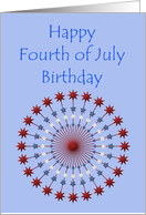 Fourth of July Birthday Patriotic Mandala card