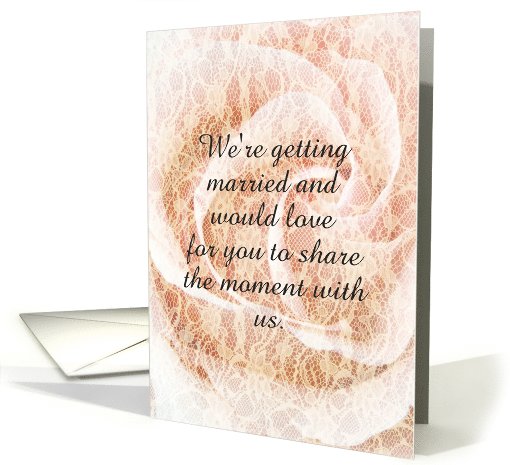 Wedding Invitation customizable, pink rose card (1071369)