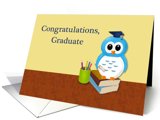 Congratulations Graduate Owl with Mortar Board card (1074604)