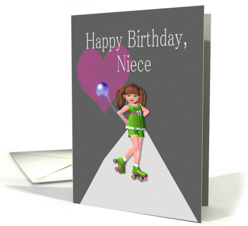 Happy Birthday Niece, Roller Skater card (1075432)