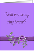 Ring Bearer Request in purple card