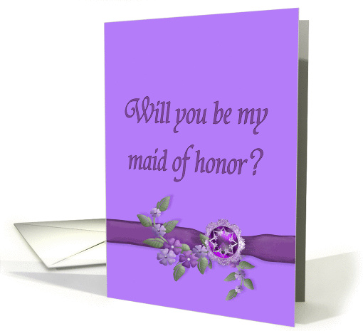 Maid of Honor Request in purple card (1079392)