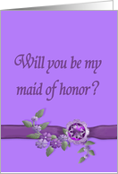 Maid of Honor Request in purple card