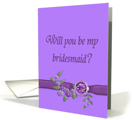 Bridesmaid Request in purple card (1079396)