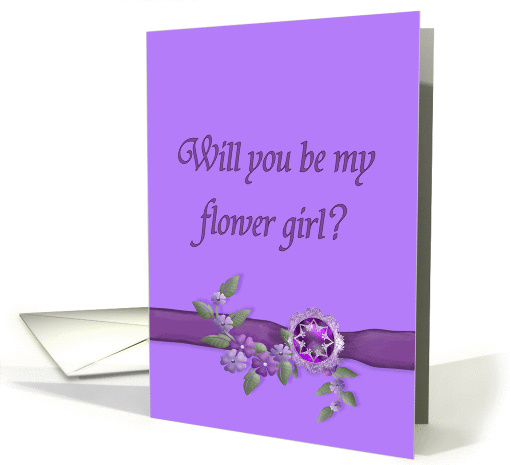 Flower Girl Request in purple card (1079400)