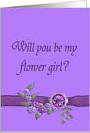 Flower Girl Request in purple card