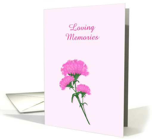 Loving Memories for Hospice Patient,customizable, Pink Carnations card