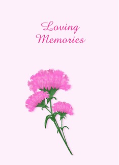 Loving Memories for Hospice Patient,customizable, Pink Carnations