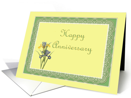 Happy Anniversary , iris card (1086372)