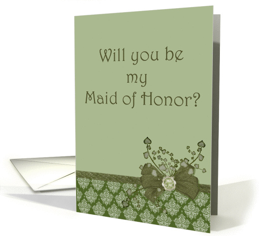 Be my Maid of Honor Sage green card (1092460)