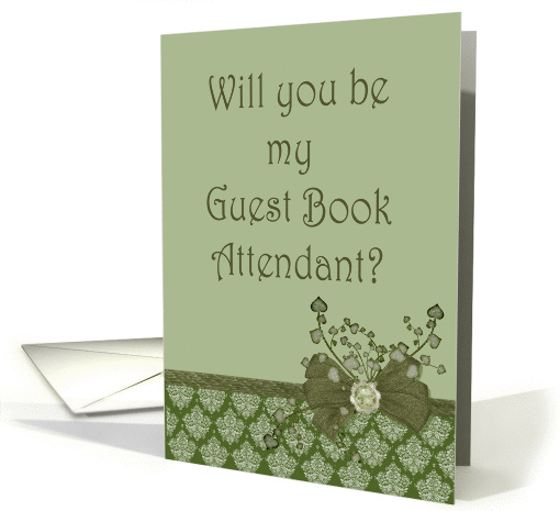 Be my Guest Book Attendant, Sage green card (1092486)