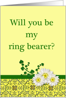 Ring Bearer request with daisies card