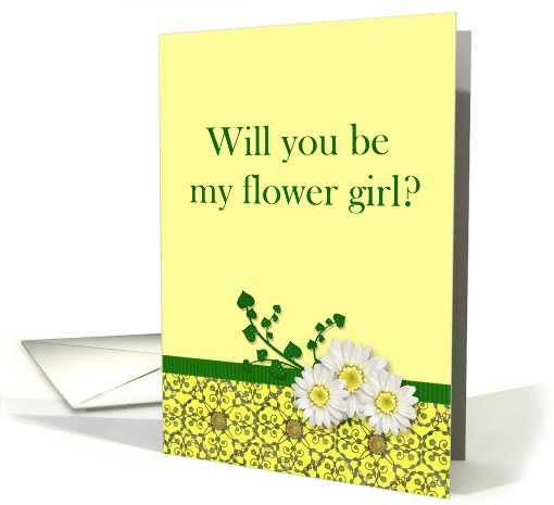 Flower Girl request with daisies card (1092534)