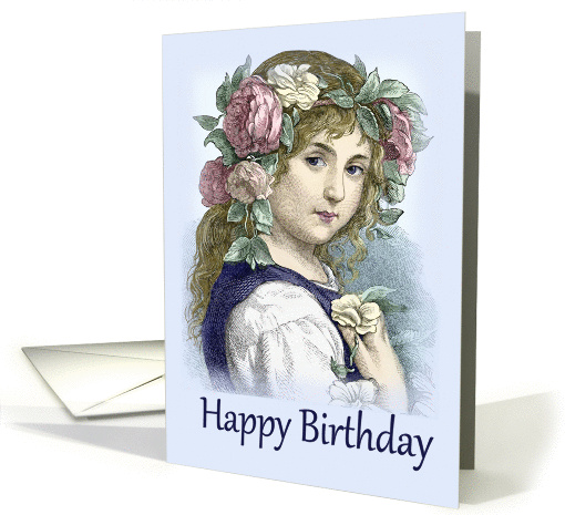 Happy Birthday, Sweet Vintage Girl card (1363868)