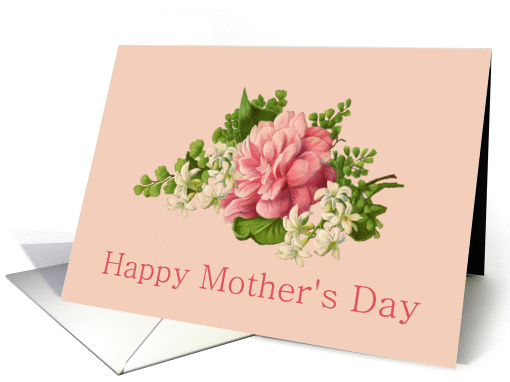 Mother's Day, vintage jasmine and pink peony card (1371042)