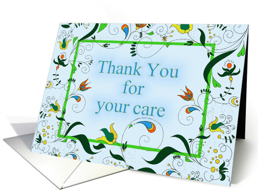 Thank you For Your Care, Health Care Worker card (1379008)