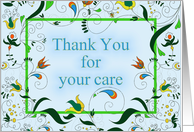 Thank you For Your Care, Health Care Worker card