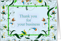 Thank you For Your Business card
