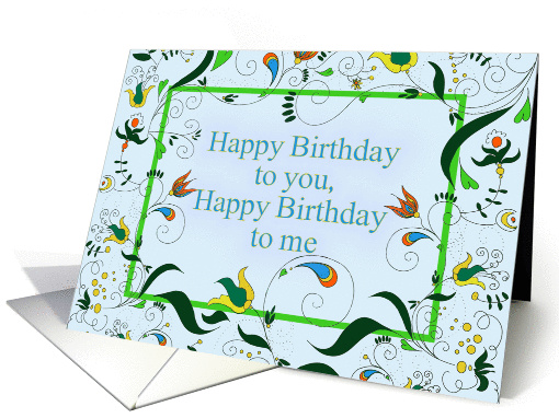 Happy Birthday, Shared Birthday, Same Birth Date card (1379020)