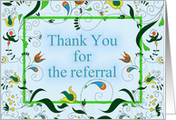 Thank You For the Referral card