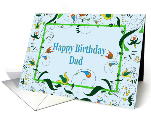 Happy Birthday to Dad, Retro Paisley card (1379178)