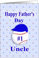 Happy Father’s Day,#1 Son, Baseball with Blue Cap card