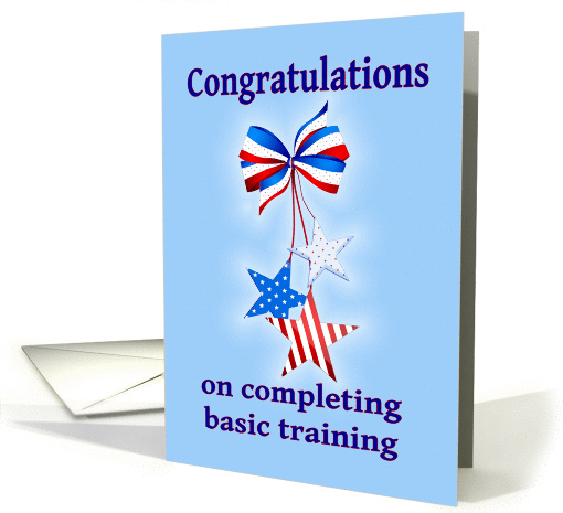 Congratulations Completing Basic Training, Patriotic card (1382044)