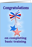 Congratulations Completing Basic Training, Patriotic card