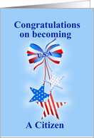 Congratulations on Becoming a U.S Citizen, Patriotic card